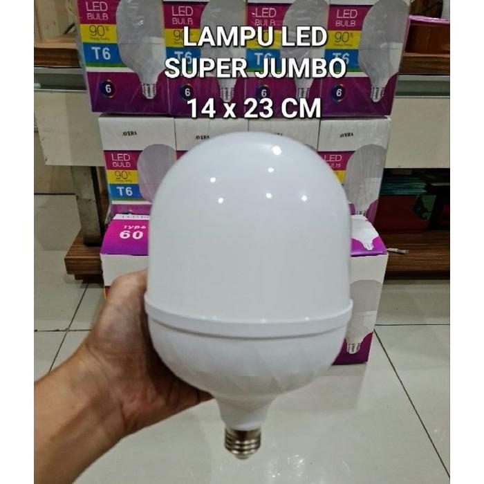 CAHAYA FULL LAMPU LED 80 WATT HEMAT ENERGI 90% SUPER JUMBO PREMIUM MODEL KAPSUL MERK AVERA TYPE T6 T
