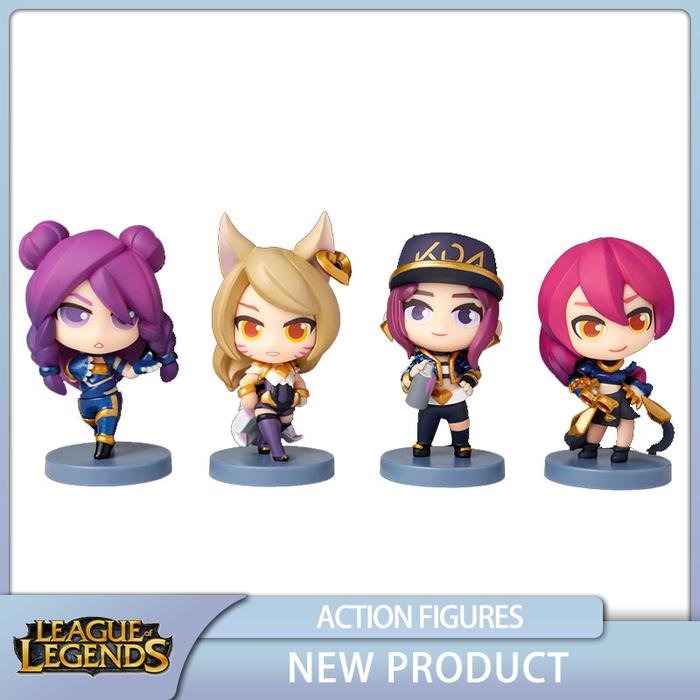 LOL League of Legends KDA Ahri Akali Evelynn Kaisa Action Figure Mini