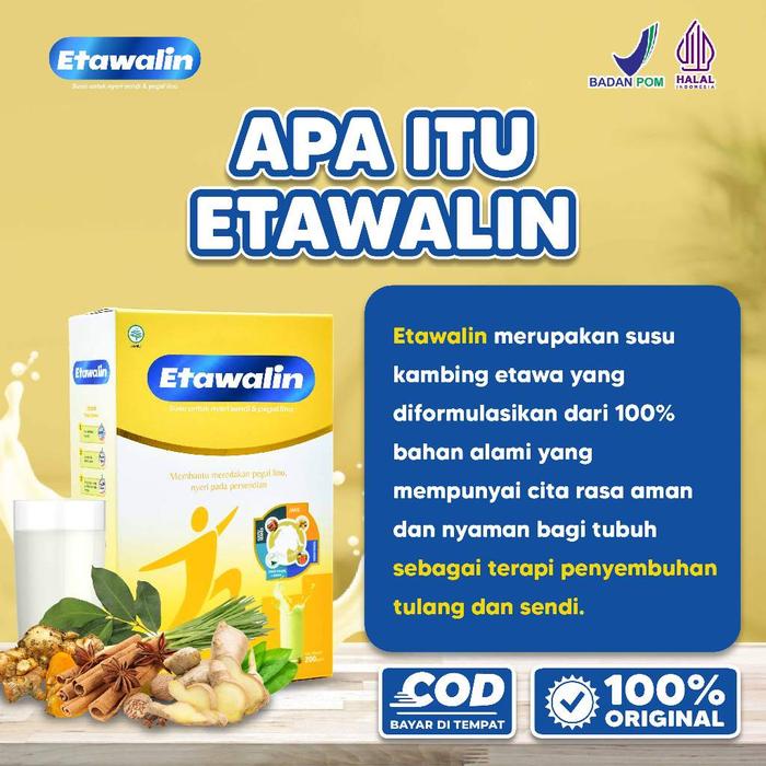 ETAWALIN SUSU KAMBING ETAWA SOLUSI ASAM URAT 3 BOX ORIGINAL