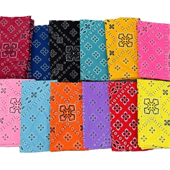 20 PCS / 1 KODI Bandana Slayer Motif Batik Serbaguna Pria Wanita Warna Random
