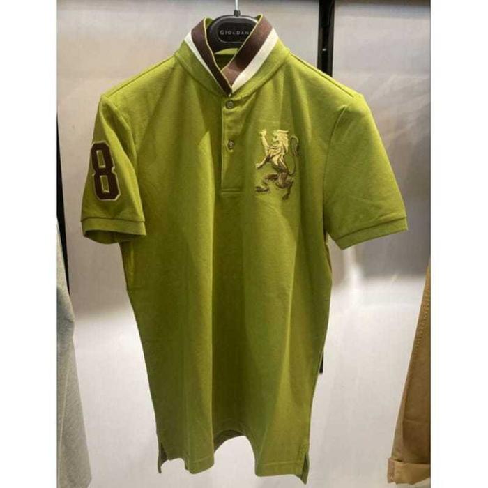Polo Shirt GIORDANO 3D Lion Mens Bordir Bahan Katun CVC kaos polo giordano original size M L XL XXL