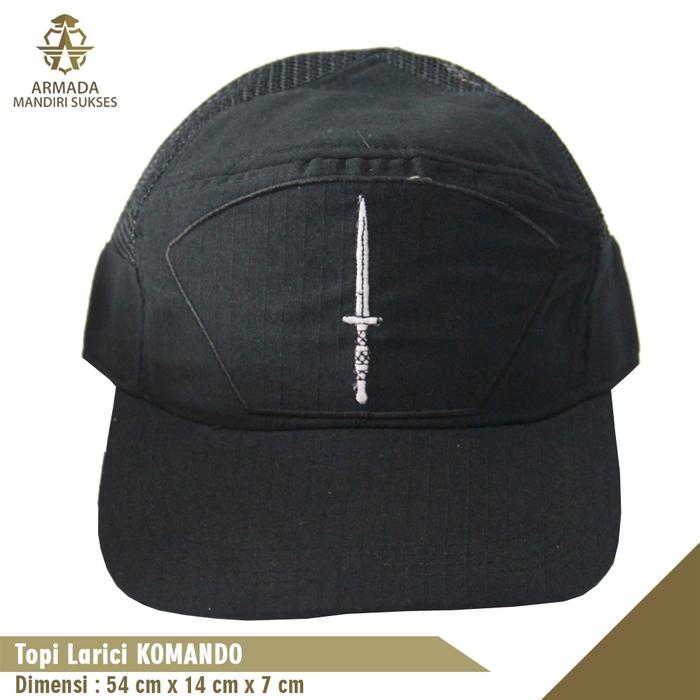 Topi Larici Komando,Topi Larici Satpam,Topi PDL Satpam,Topi Larici Security Coklat Padi Kapas Putih,
