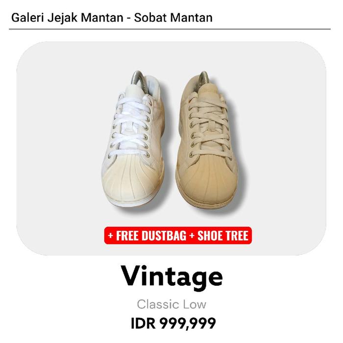 Preloved Items ADLV - Sneakers Vintage - Sepatu + Dustbag Eksklusif + Shoe Tree