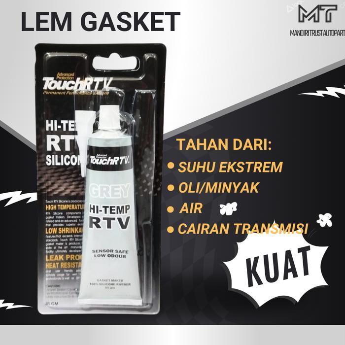 LEM SILIKON MOBIL MOTOR GASKET RTV TAHAN PANAH HI-TEMP 85GR UNTUK PACKING MESIN