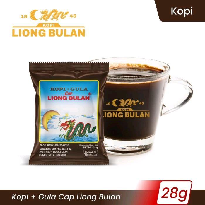 Liong Bulan Kopi + Gula Cap Liong Bulan 28g - Kopi Halal BPOM RI MD 267028001556