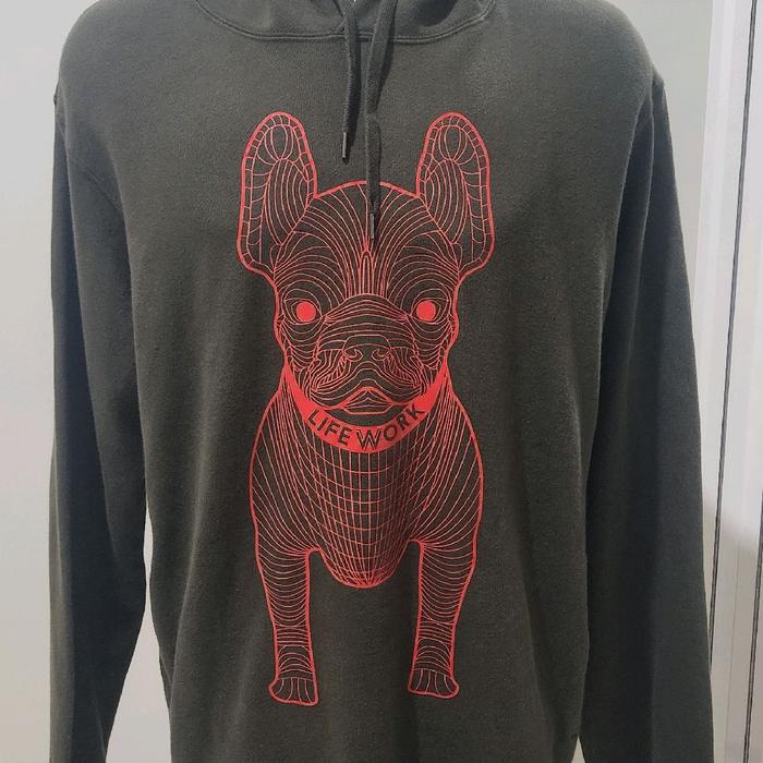 Hoodie Life Work Green Army