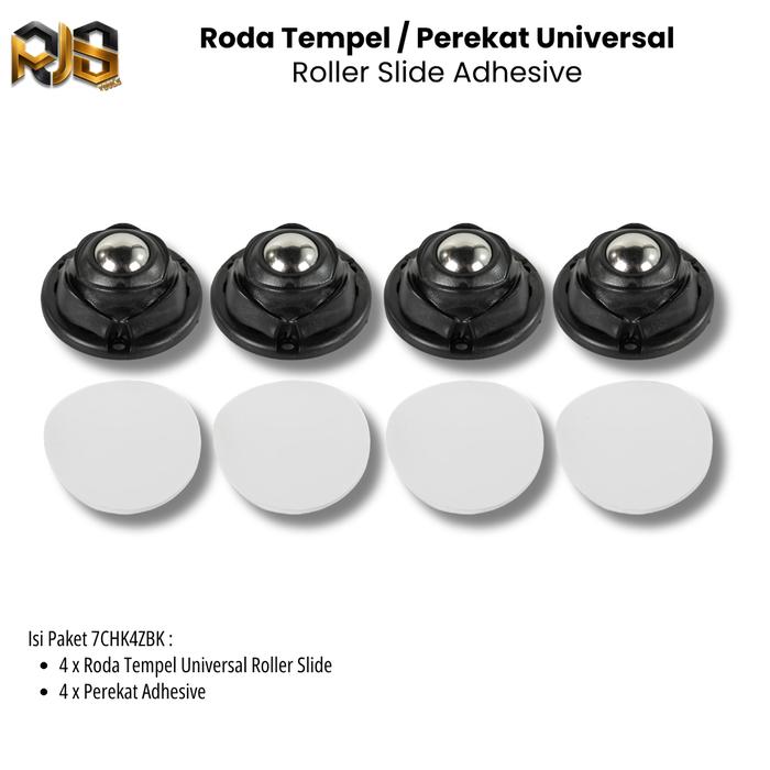 4pcs Roda Tempel Kecil Serbaguna Alat Geser Stainless 360° Putar Roda Tempel Mini Kaki Meja Furnitur