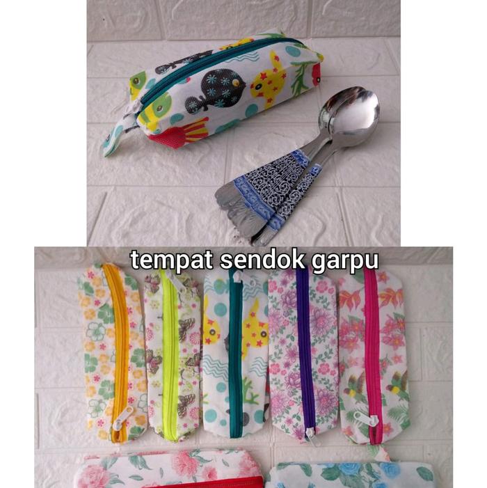 Dompet sendok garpu tempat sendok garpu