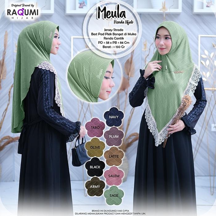 MEULA RENDA HIJAB BRAND ORI BY RAQUMI//HIJAB RENDA //