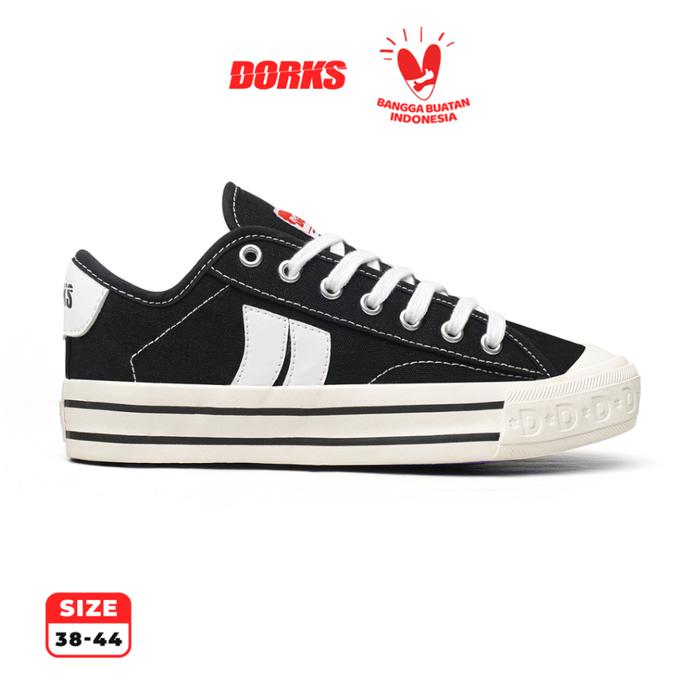 Dorks - Metro Low Black Sepatu Sneakers Casual Pria Wanita