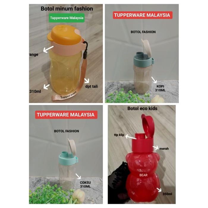 READY ORIGINAL TUPPERWARE BOTOL MINUM 310ML/ 440ML/650ML/BOTOL MINI 90ML 1PC