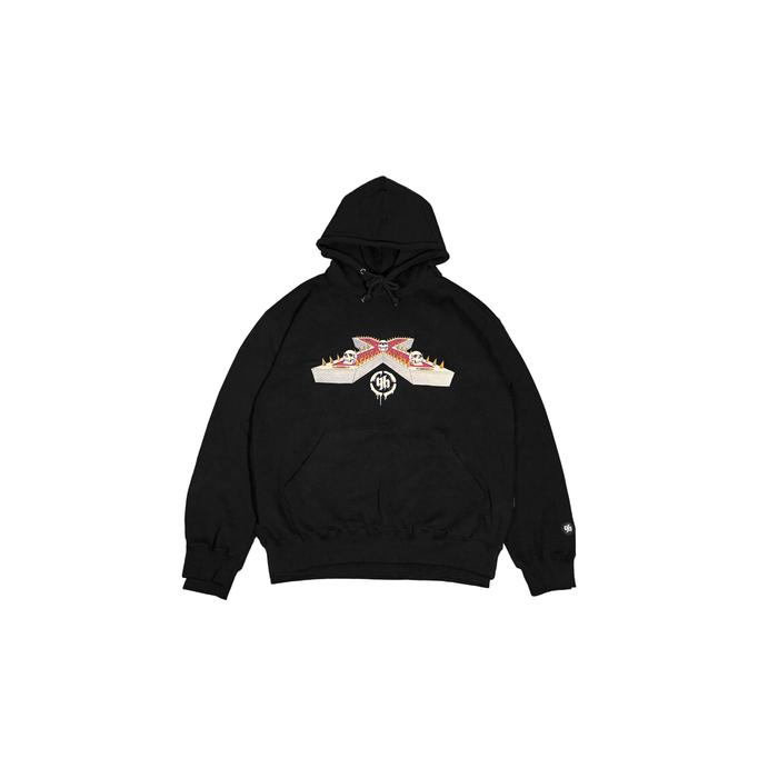 0126 JAKET HUSTED SPIKESH BLACK HOODIE