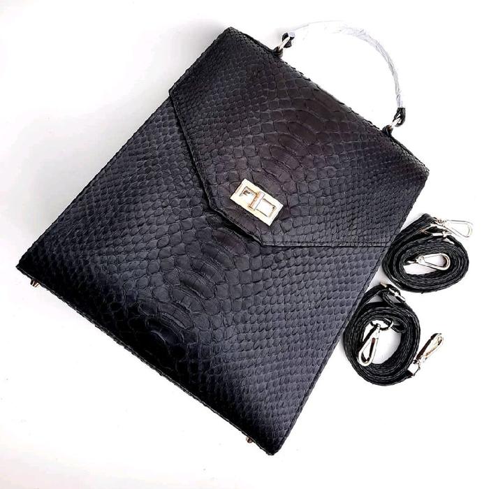 Tas Wanita Dengan Kulit Ular Asli Premium Bisa Buat Tas Punggung dan Tas Slempang