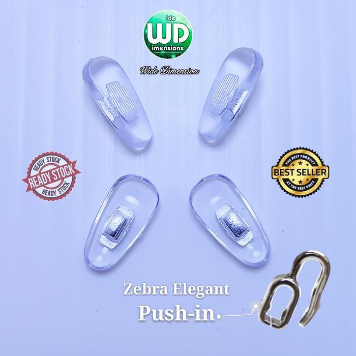 Nose Pad Z Elegant Screw in13 Tatakan Hidung Silicone NosePad Screw in Kacamata Silver