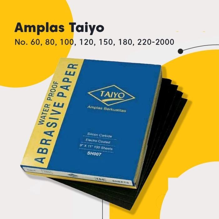 TAIYO BANGUNAN AMPLAS TEMBOK DUCO SH-007 /AMPLAS LEMBARAN GRIT 60 - 2000 SH- 007
