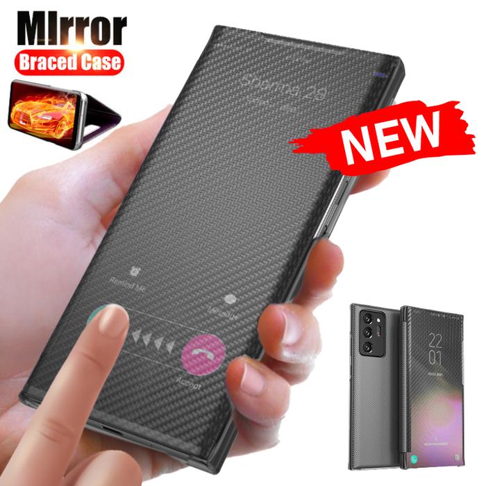 Carbon Fiber Flip Case For Xiaomi Redmi Note 10 Pro 10s 9 9s 9T Mi
