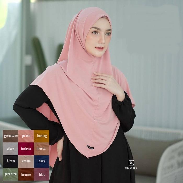 Jilbab Bergo Khimar Jersey Nonpad Nazira