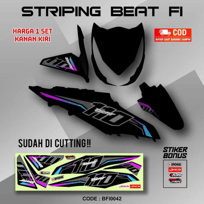STRIPING BEAT FI / STRIPING BEAT / STIKER BEAT / STRIPING MOTOR MATIC KODE BFI0042