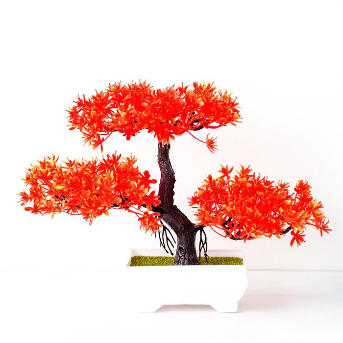 Tanaman Plastik Buatan Bonsai Pot Pohon Kecil Tanaman Palsu Bunga Pot