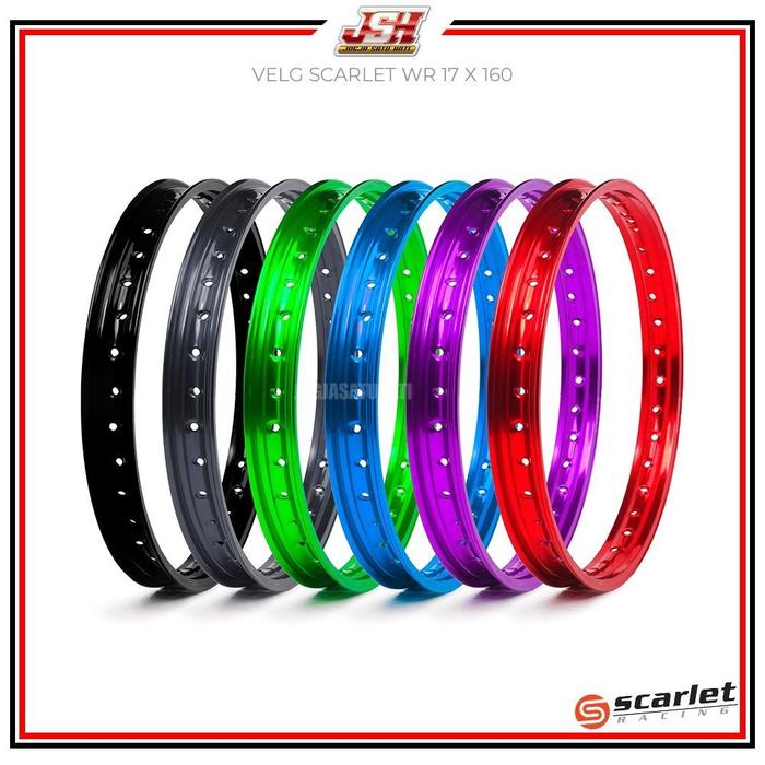 Pelak Pelek Velg Lingkar Alumunium Scarlet Racing Ring 17 140 160 185 215 Motor Cb 150 R Mio Vario V