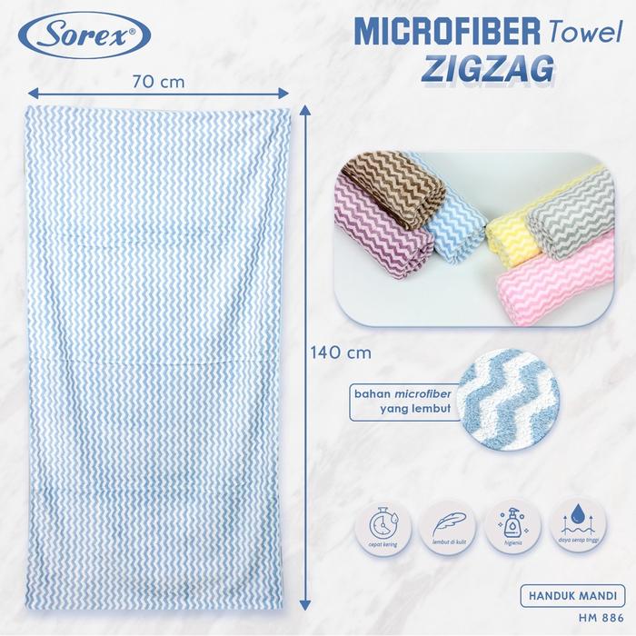 SOREX Handuk Mandi Microfiber Super Soft Lembut, Anti Apek dan Cepat Kering Handuk Mandi Sorex