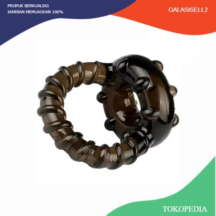 (PRIVASI TERJAMIN) Ring Silika Tahan Lama C Pengunci Non Getar Produk Cincin Pria Lembut Dewasa TPE