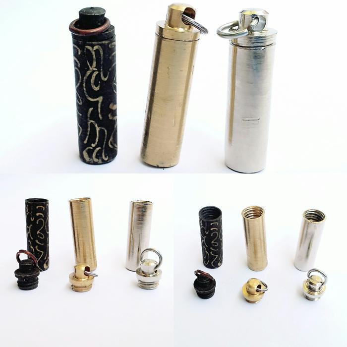 Liontin Botol / Tabung Mini / Kecil Kuningan