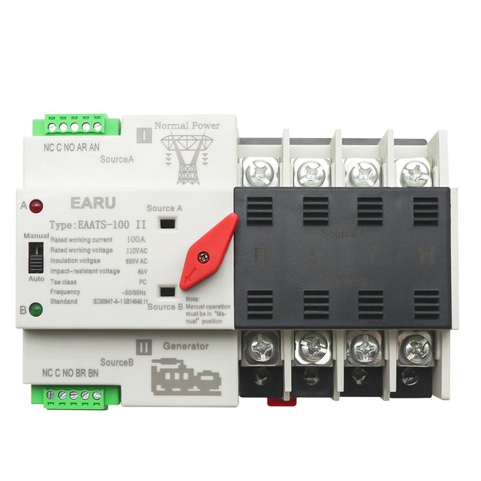 Compact Automatic Transfer Switch Electrical Selector Switches Dual