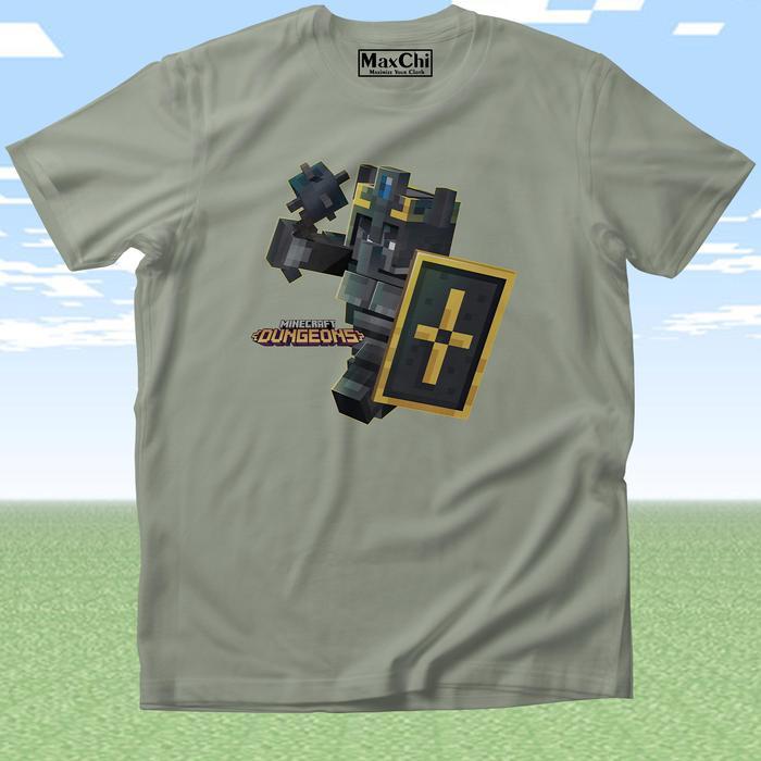 [MaxChi] Kaos Anak Remaja Dewasa Minecraft Dungeon SageGreen