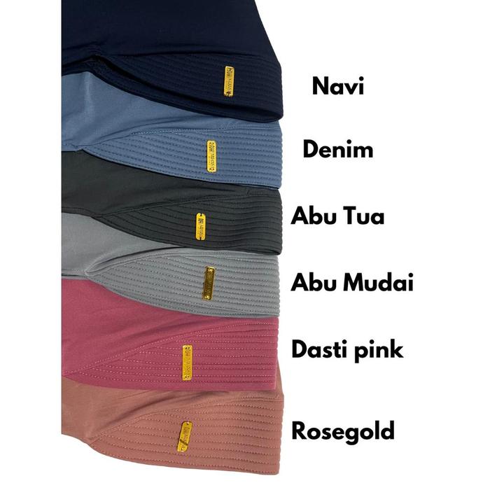 ( 90 RIBU DPT 10 ) Jilbab Bergo Hamida ( S ) ( M ) ( L ) Logo Gold Besi Akrilik Standart Muslim cek 