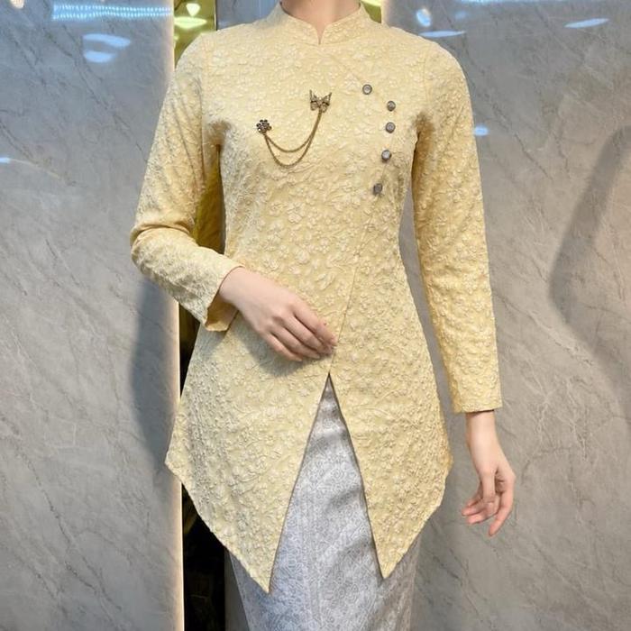 UnilaFashionStore Set Kebaya Jaggan Fukuro Mewah untuk Wisuda dan Kondangan dengan Desain Elegan dan