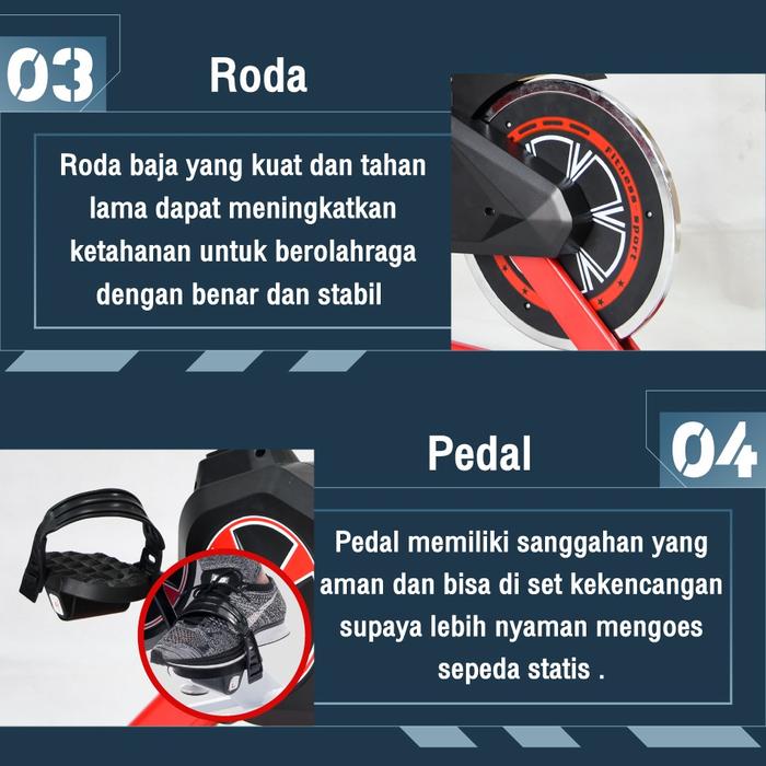 HTD Sport SEPEDA STATIS KUALITAS GYM ALAT OLAH RAGA RUMAHAN SPIN BIKE ELITE/S290/S303/S500