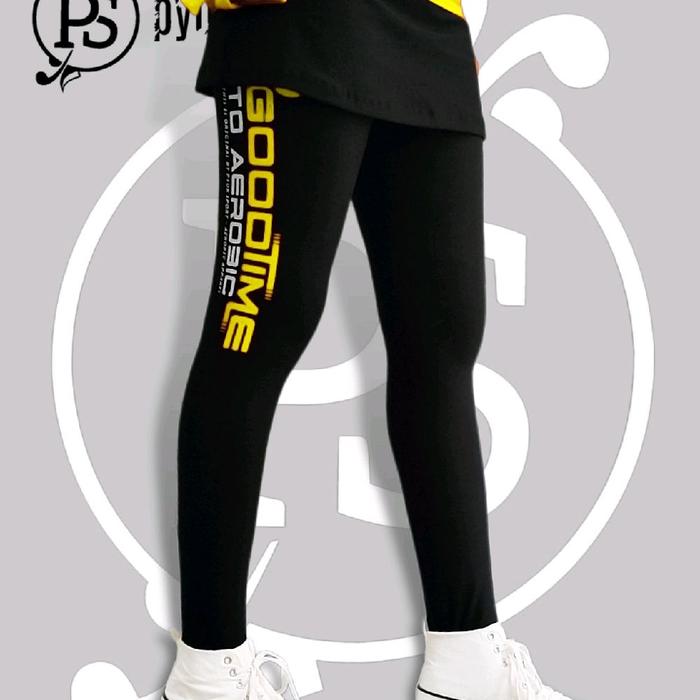 leging rok saku panjang warna hitam kombinasi ungu,senam,zumba,aerobic,fitnes,yoga Celana Sport Olah