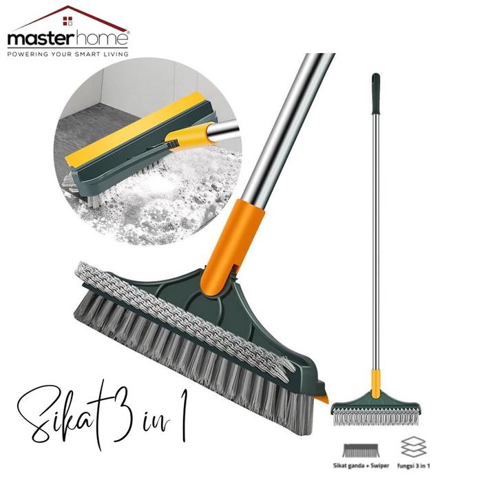 Masterhome Sikat Dorong Kamar Mandi | Sikat Toilet 3in1 | Sikat Lantai Kamar Mandi | Sikat Pembersih