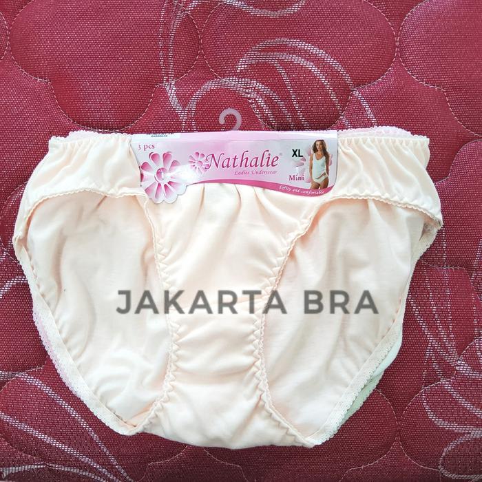 Cd Celana Dalam Mini Nathalie Set 3 Pcs - Warna Pastel - M/L/Xl