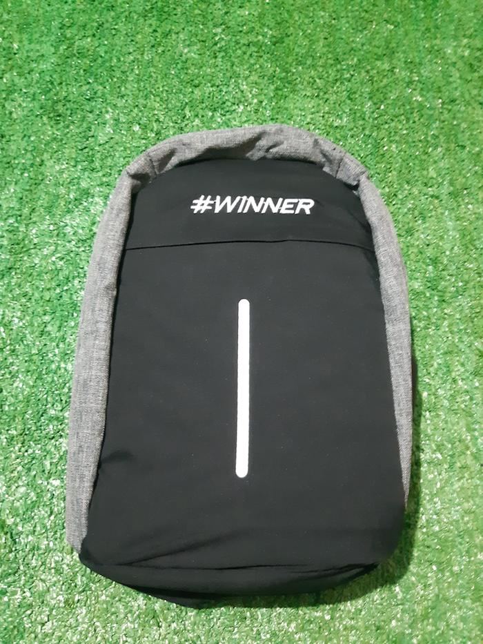 Tas Sling Bag Anti Theft Slempang Crossy Body Souvenir Gift "Winner" New + USD Charger