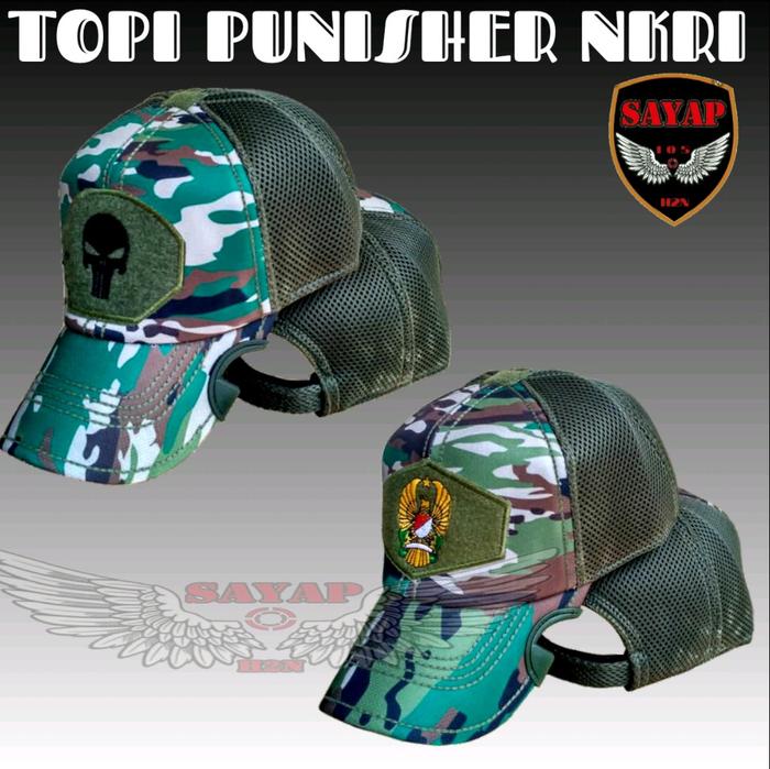 TOPI LASER ARMY TOPI PUNISHER TNI TOPI AMPERA TNI
