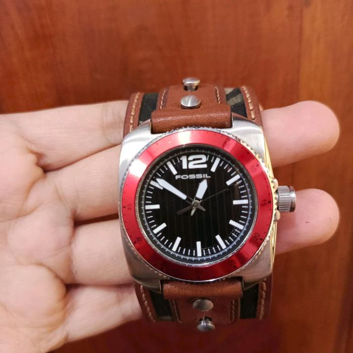 jam fossil gaban strap camo full ori
