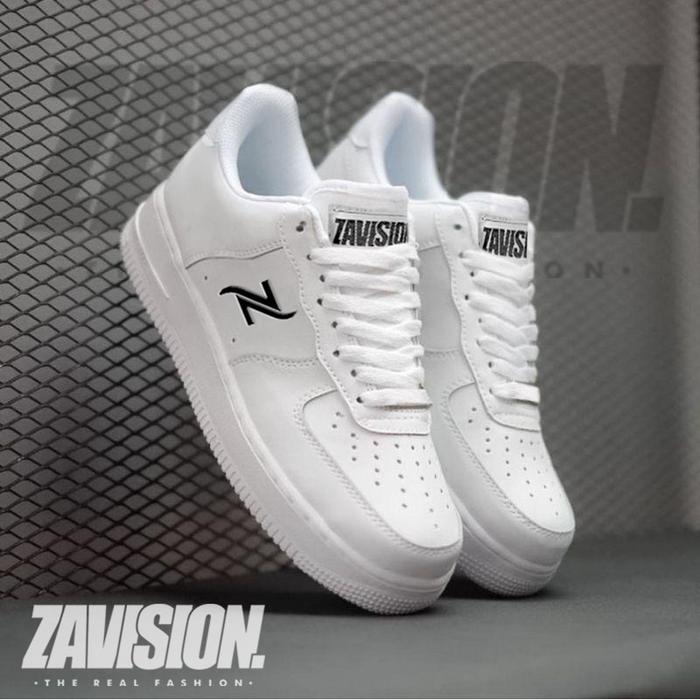 ZAVISION Sepatu Sneakers Pria Wanita Airforce Putih Original Z-14 Size 37-44