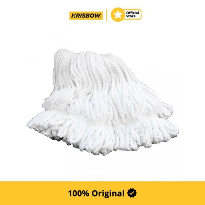 ASLI KRISBOW REFILL KAIN PEL LOOPED END WAX MOP - PUTIH READY STOCK