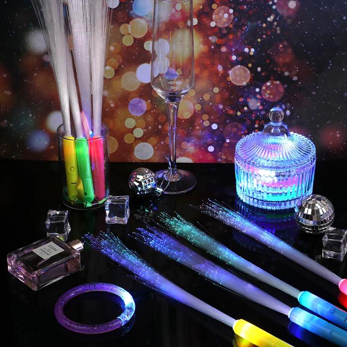1pcs Glow Stick Glow Fiber Stick Glow Stick LED Toy Party Night Light Props Christmas Birthday Gift
