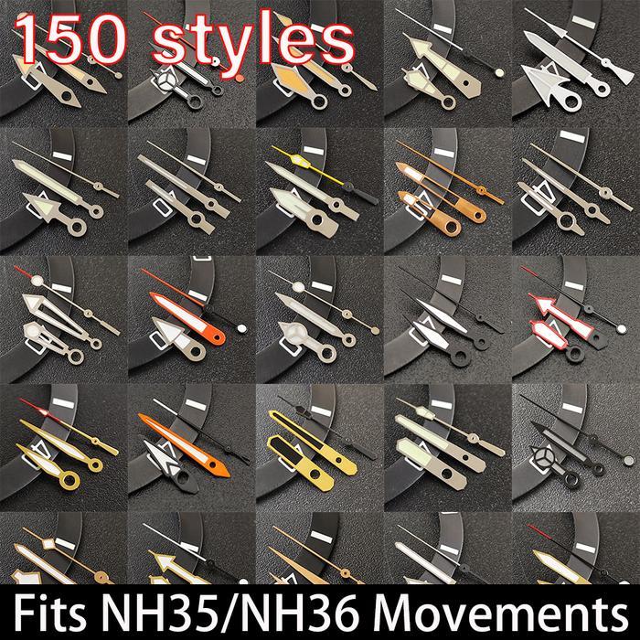 Nh36 Hands Black/Rose Gold Watch Accessories Watch Pointer N H35 Nh36 Hands Blue Green/Green Glow Fi