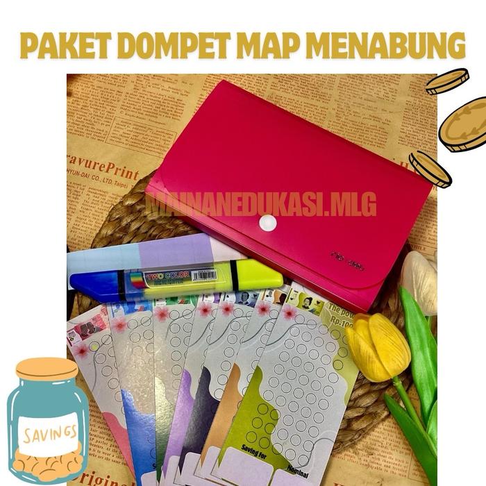 Map menabung / dompet disiplin / saving challenge