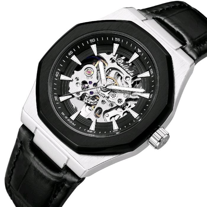 BUY 1 GET 1..JAM TANGAN PRIA WANITA BELLEDA ORIGINAL AUTOMATIC 9628 KULIT