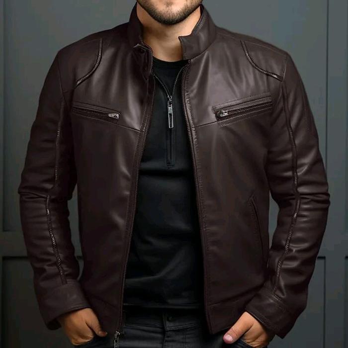 Jaket Semi Kulit Pria Motor Jaket Kulit Pria BERKUALITAS tinggi Wanita Casual Keren Blazer Distro Co