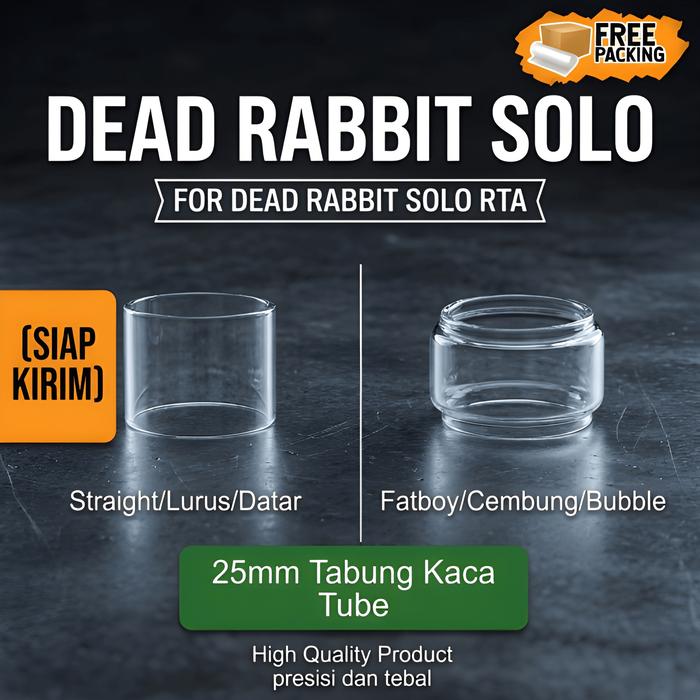 BAGUS Dead Rabbit Solo RTA Replacement Glass | 24mm | Kaca Tabung Tank 24
