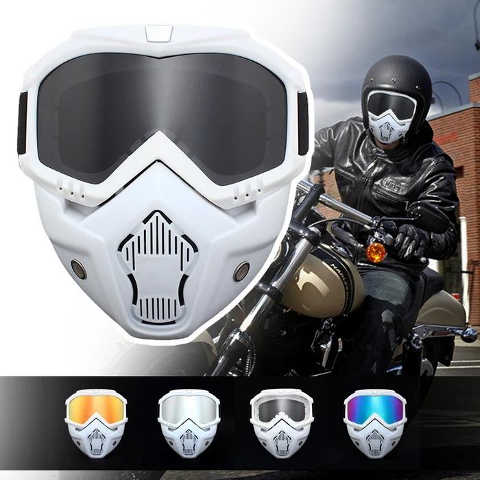 SYSTECH Kacamata Helm Motor Goggles Mouthpiece UV400 Windproof - DH-161