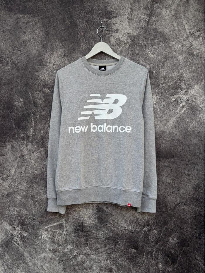 Crewneck NB New Balance Big Logo Light Grey Luxury