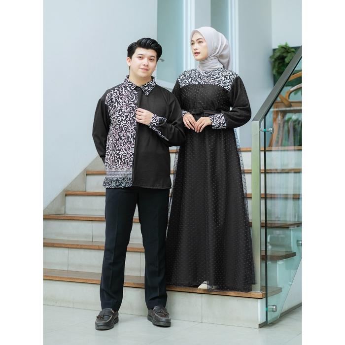 [BISA COD] - CP Faizal Batik Couple muslim kemeja LXL Gamis BUSUI ML baju pasangan muslim bahan shak