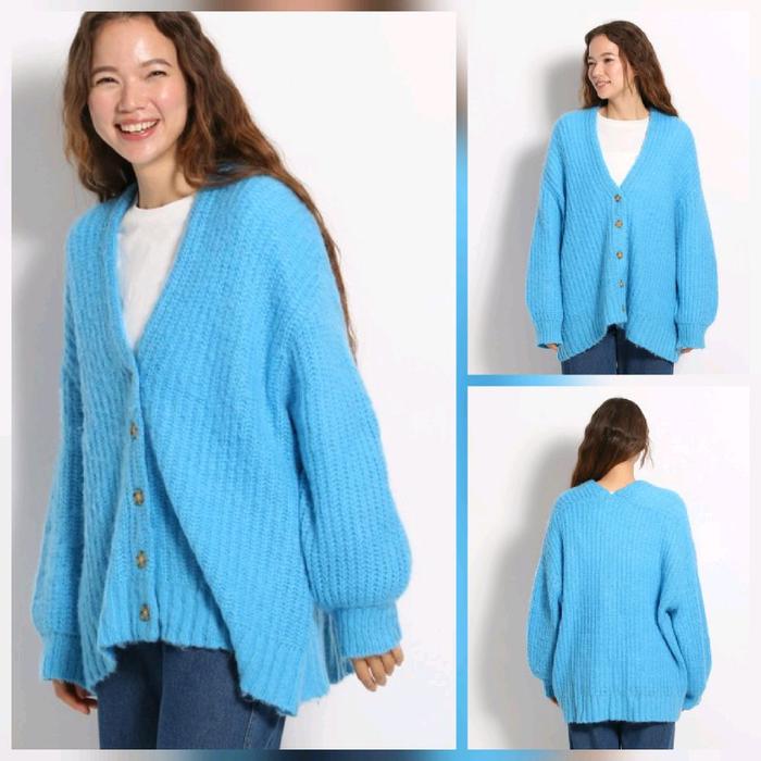 RYOKUSHAKA x NIKO AND... oversize knit cardigan